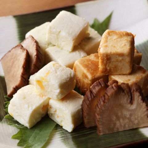 クリームチーズ三種盛り(柚子・胡桃・京味噌)