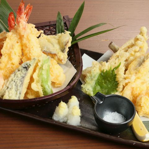 海老と季節野菜の天麩羅