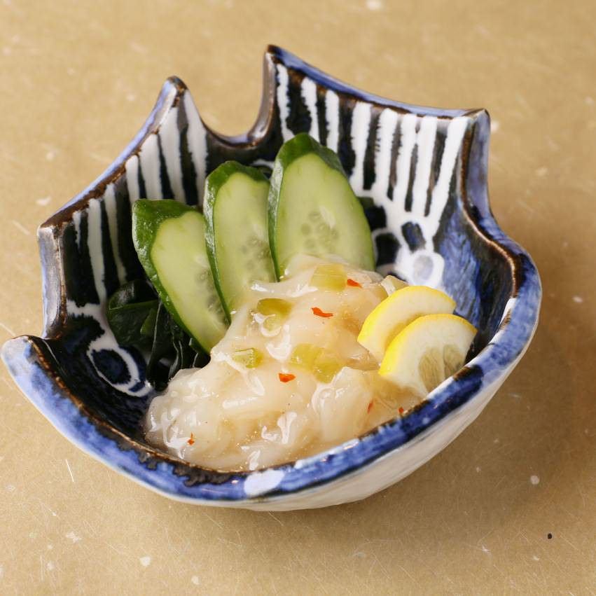帆立のひもわさ