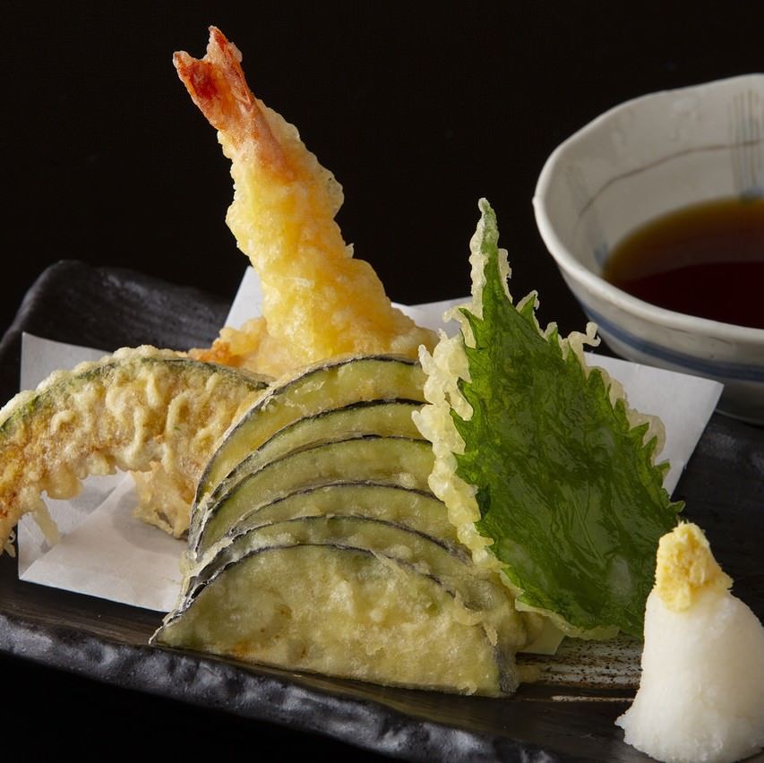 大海老とお野菜の天麩羅盛り合わせ