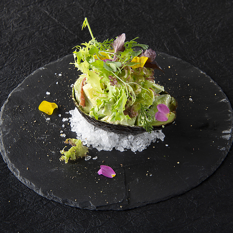 Avocado anchovy salad