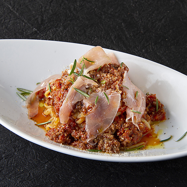 Galician pork bologna pasta